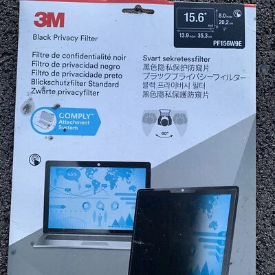 3M Privacy Filter Black For 15.6 Widescreen LCD Notebook 16:9 Dust Resis FAST SH - Image 1 of 4