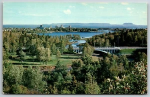 Port Arthur Boulevard Lake Bridge Lookout Park Grain Elevators Ontario  Postcard - Picture 1 of 2