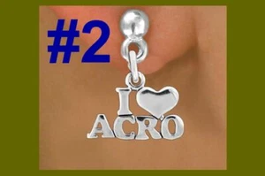 I Love ARCO Gymnastic Sports Girl Olympic Floor Team School Group Dance Jewelry - Picture 1 of 4
