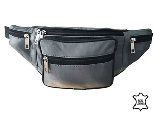 Echtleder Unisex  Große Bauchtasche Farbauswahl Crossbag Gürteltasche Crossbody - Bild 1 von 1