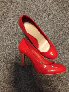 Ladies Jasper Conran Red Court Shoe Size 7 Excellent Condition - Picture 1 of 5