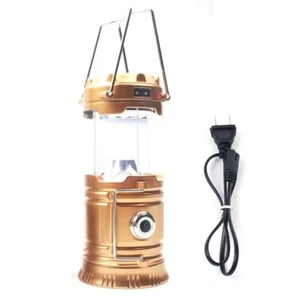 Lanterna da campeggio portatile LED torcia solare lampada ricaricabile escursionismo - Foto 1 di 11