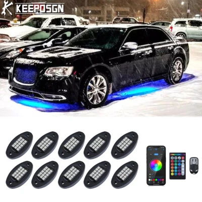 10 cápsulas para Chrysler 300C SRT 200 RGB LED Kit de luces de rock inferiores Persecución de música Foto 1 de 4
