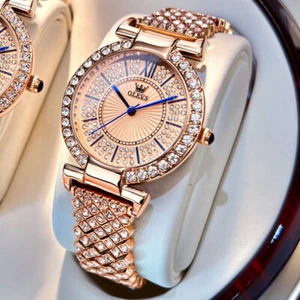 OLEVS Women's Watch Steel Watchband Waterproof Diamond Wristwatch Gift - Picture 1 of 12