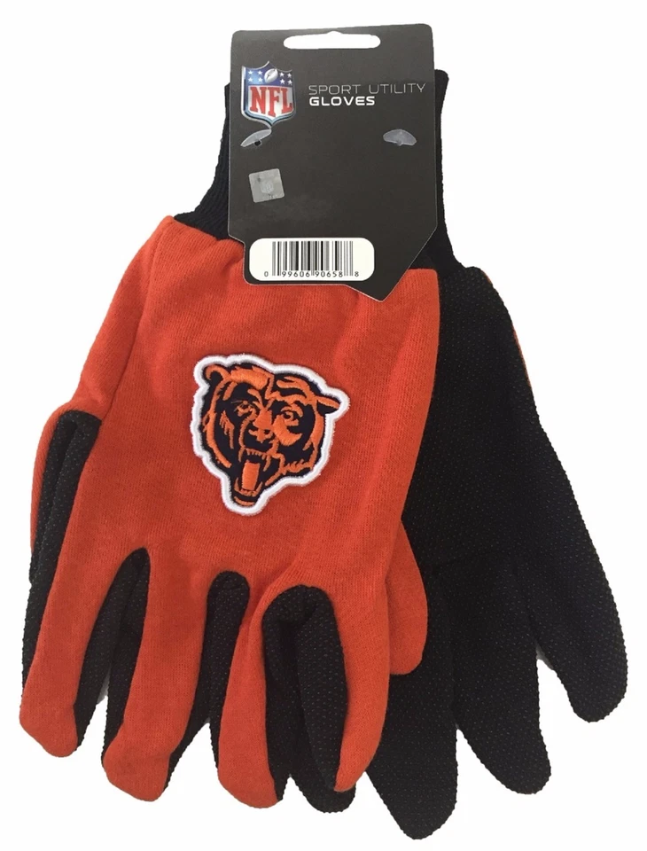 Brand New NFL Chicago Bears No Slip Grip Utility Work Gardening Gloves! - Image 1 of 1