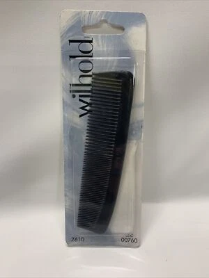 "Peine de bolsillo Wilhold vintage negro #7610 hecho en EE. UU. NOS resistente peine de 5"" 00760" Foto 1 de 4