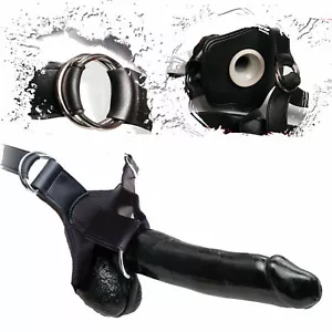 Hollow Strap on Penis Extender Dildo Huge Hollow Strap On Harness Kit Sex Toys - Picture 1 of 5