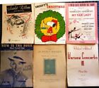 LOT OF 6 VINTAGE SHEET MUSIC BOOKLETS ~ SNOOPY'S CHRISTMAS ~ WARSAW CONCERTO...