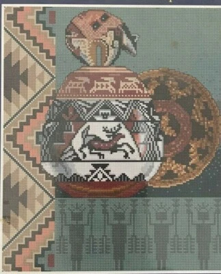 Cross Stitch Needlepoint Native American Still Life Pattern 1999 Vintage NIP - Image 1 of 4