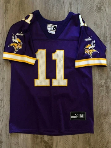 Vintage Puma Vikings Daunte Culpepper Purple #11 Football Jersey-Youth Med 10-12 Cover