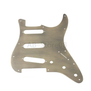 Aluminum alloy Electric Guitar Pickguard for Fender Strat 11 Hole SSS Bronze - Picture 1 of 4