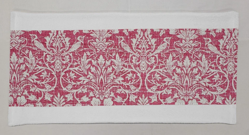 Alfombra de baño de felpa de damasco floral rosa Foto 1 de 1