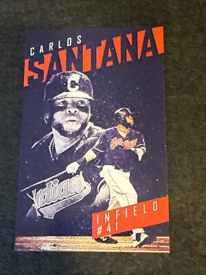 Cleveland Guardians/Indios Carlos Santana Jugador Imán MLB Béisbol Foto 1 de 2