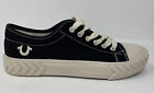 True Religion Jinny Black Canvas Low Top Tennis Shoe Size 8.5 NEW