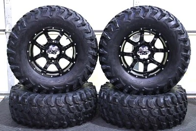 CAN AM RENEGADE 1000 28" RAMPAGE RADIAL ATV TIRE 14" COBRA BLK WHEEL KIT CAN1CA - Image 1 of 4