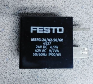 FESTO MSFG-24/42-50/60 4527 24VDC 42VAC PNEUMATIC COIL WOW!! - Picture 1 of 2
