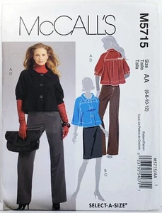 McCall's M5715 Cropped Jacket, Straight Pants & Skirt 6-12 UNCUT Sewing Pattern - Picture 1 of 4