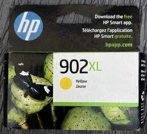 New Genuine HP 902XL High Yield Yellow inkjet cartridge SEALED Oct 2023 - Picture 1 of 4