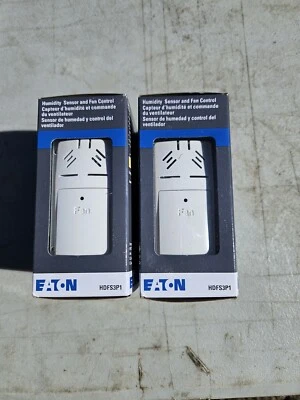 2x Sensor de Umidade Eaton HDFS3P1 e Controle de Ventilador HDFS3P1-W-L Branco - Imagem 1 de 4