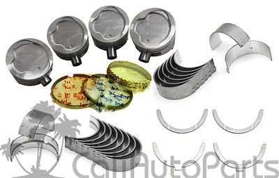 Pistones y anillos completos y cojinetes de motor 87-94 Toyota Tercel 1.5 SOHC 3E 3EE Foto 1 de 4