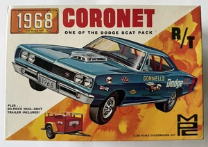 Vintage MPC 1968 Dodge Coronet R/T ~ 1/25 Scale Model Kit 1768-200 (1968) NIOB - Picture 1 of 13