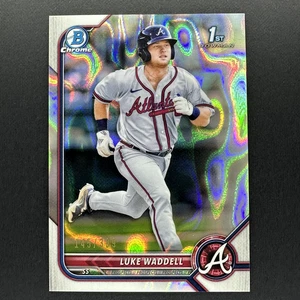 2022 Bowman Chrome #BCP-48 Luke Waddell Lava Refractor /399 Braves - Picture 1 of 2