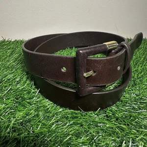 Gap Women’s Brown Genuine Leather Belt with Gold And Brown Buckle Size Small - Picture 1 of 7