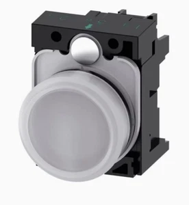 SIEMENS 22MM indicator light, circular plastic, white, AC110V 3SU1103-6AA60-1AA0 - Picture 1 of 1