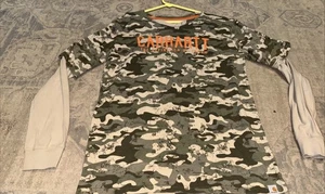 Carhartt Long Sleeve Tee Shirt Big Boys Size XL 18-20 Camo Orange Spellout - Picture 1 of 4