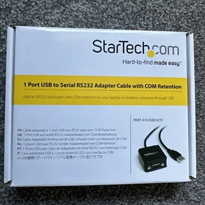 StarTech 1 Port FTDI USB to Serial RS232 Adapter Cable Lead with COM Retention - Picture 1 of 2