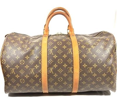 Bolso de viaje grande Louis Vuitton de lona con monograma ~KEEPALL 50~ Foto 1 de 4