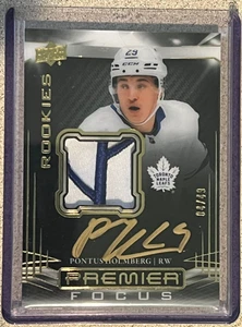 Premier Focus Gold Pontus Holmberg /49 2022-23 Upper Deck Premier Hockey Rookies - Foto 1 di 2