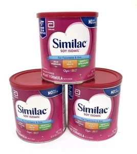 3 Can Similac Soy Isomil 0-12 Month Soy Based Infant Formula 12.4 oz July 2025 - Picture 1 of 1