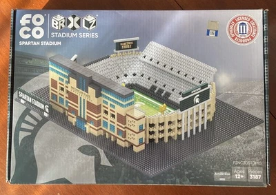 Michigan State Spartan Stadium FOCO BRXLZ 3D Blocks Set NEW in Box, Sealed - Image 1 of 4