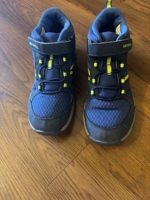 Zapatos de senderismo Merrell para niños talla 6,5 M azul y verde lima Foto 1 de 3