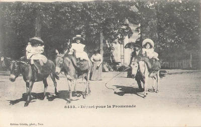 CP DEPART POUR LA PROMENADE - ANES - 82166 - Photo 1/2