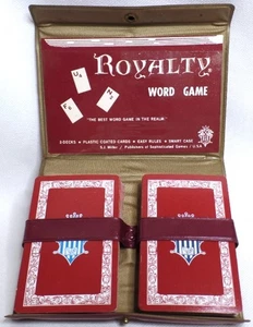 VINTAGE 1974 SJ MILLER ROYALTY WORD CARD GAME COMPLETE ORG CASE ANLEITUNG - Bild 1 von 7