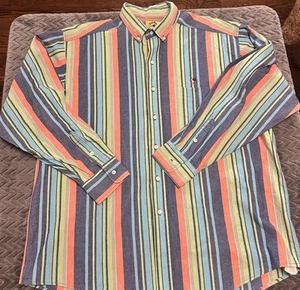 Duck Head Vintage 90er Hemd Herren XL Mehrfarbig Streifen Heavy Cotton Button Down - Bild 1 von 7