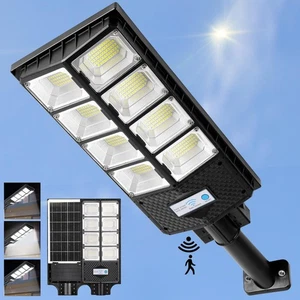Solar Street Lights Outdoor Waterproof, 6500K 448 LEDs Parking Lot Lights Dus... - Bild 1 von 6