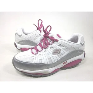 Skechers Shape-Ups Kinetix Response para mujer 8,5 blanco/rosa nuevo en caja - Imagen 1 de 9