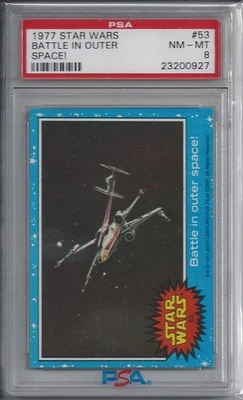 1977 Topps Star Wars Series 1 Battle In Outer Space #53 -  PSA 8 NM-MT - Image 1 of 2