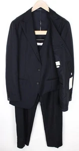 SUITSUPPLY Tuta Havana Peak Uomo UK42L Blu Slim 3 Pezzi Super 110s Lana - Foto 1 di 23