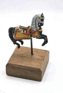 Vintage Alice DeCaprio Diecast Miniature Carousel Horse Signed - Picture 1 of 6