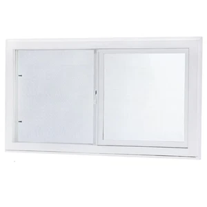 Sótano Deslizante Vinilo Ventanas Doble Panel Vidrio Aislante 32 pulgadas x 24 pulgadas Blanco TAFCO - Imagen 1 de 8