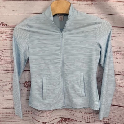 Jaqueta Tommy Bahama Everyday Active Feminina Grande Azul Claro Zíper Performance - Imagem 1 de 4