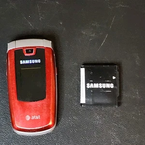 Telefono vintage Samsung SGH-A437 rosso flip AT&T non testato senza cavo solo parti - Foto 1 di 5