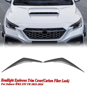 Headlight Eyebrow Trim Cover For Subaru WRX STI VB 2022-2025 Carbon Look - Imagen 1 de 8