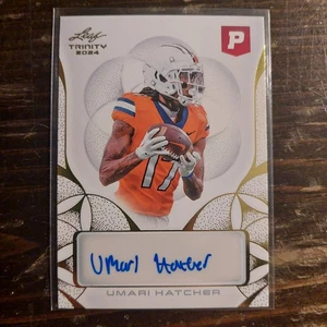Umari Hatcher Auto. 2024 Leaf Trinity Pristine Auction. Card Ba-uh1. - Picture 1 of 2