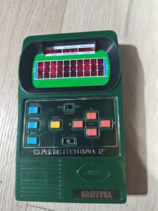 Mattel Classic Football 2 Electronic Handheld Game Green LED Sound Vintage Style - Picture 1 of 7