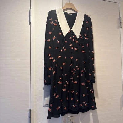 Vestido Miu Miu Estampado Corazón Marrón Talla 38 Largo 31.4 pulgadas Foto 1 de 4